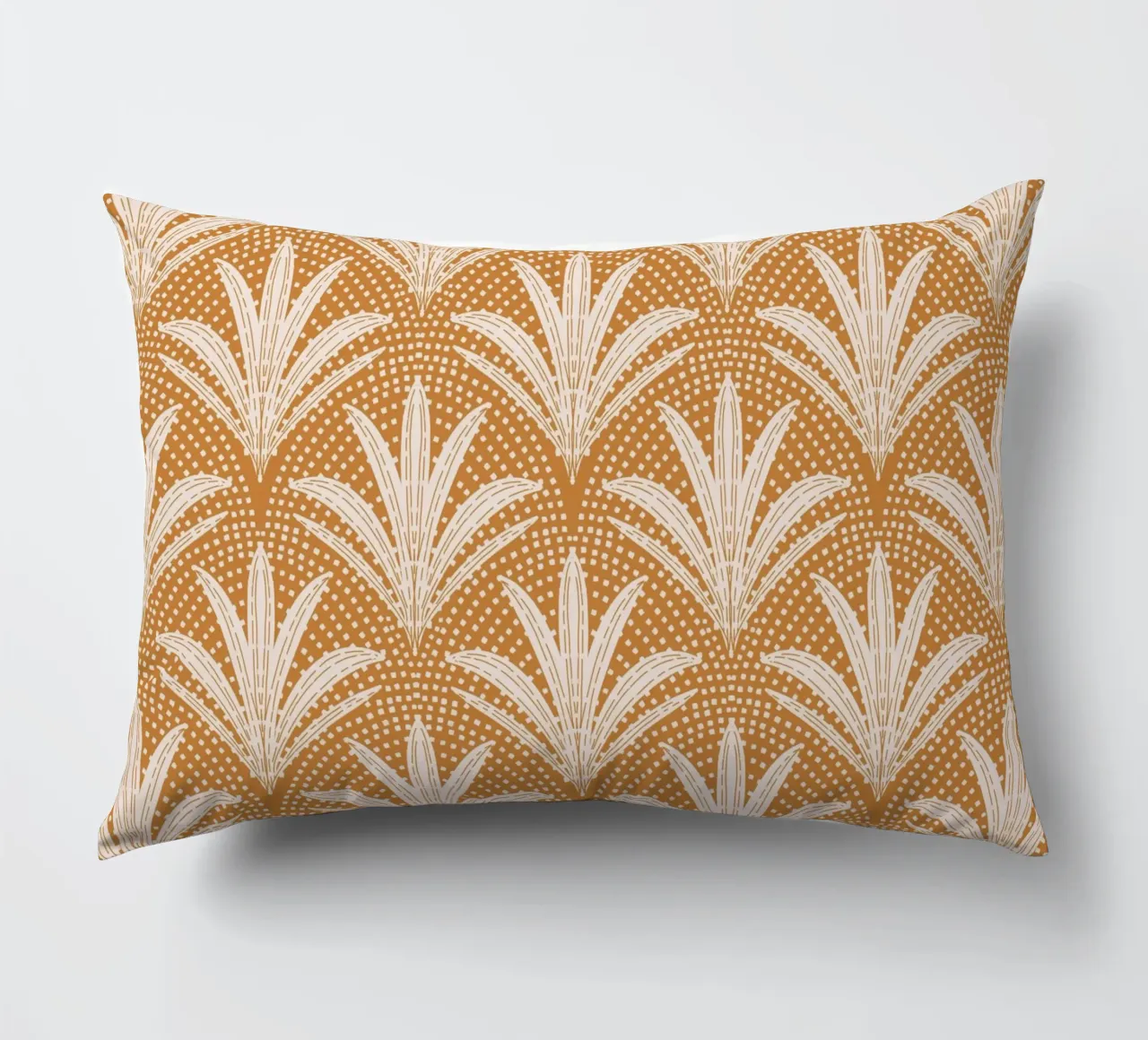 Palm Radiance - Boho Rustic Caramel Brown cuscino da susanacosta