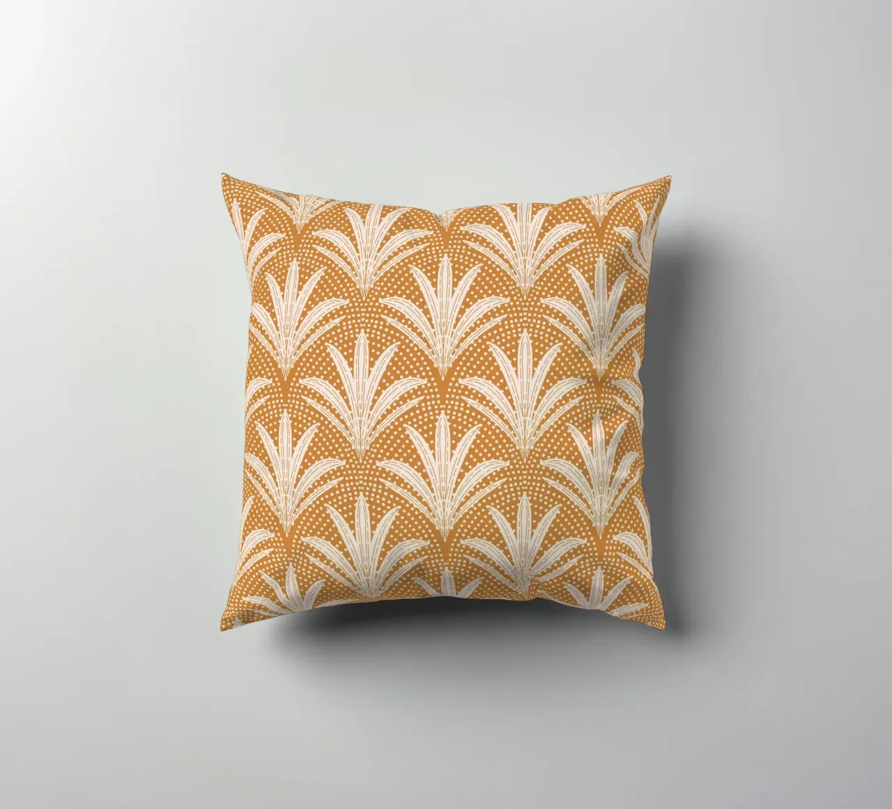 Palm Radiance - Boho Rustic Caramel Brown cuscino da susanacosta