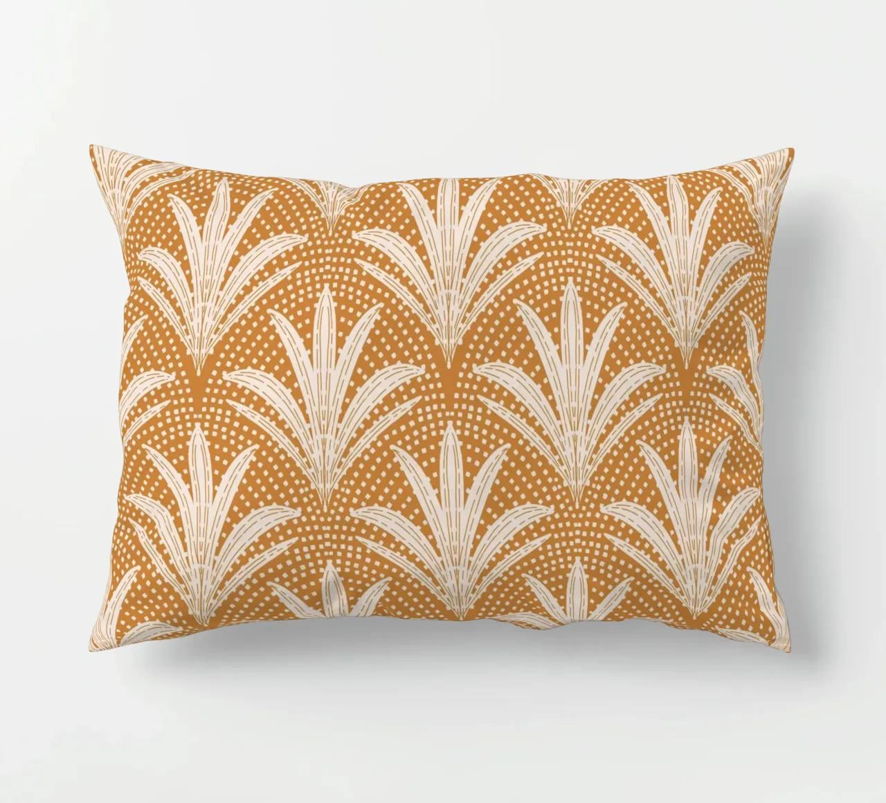 Palm Radiance - Boho Rustic Caramel Brown cuscino da susanacosta