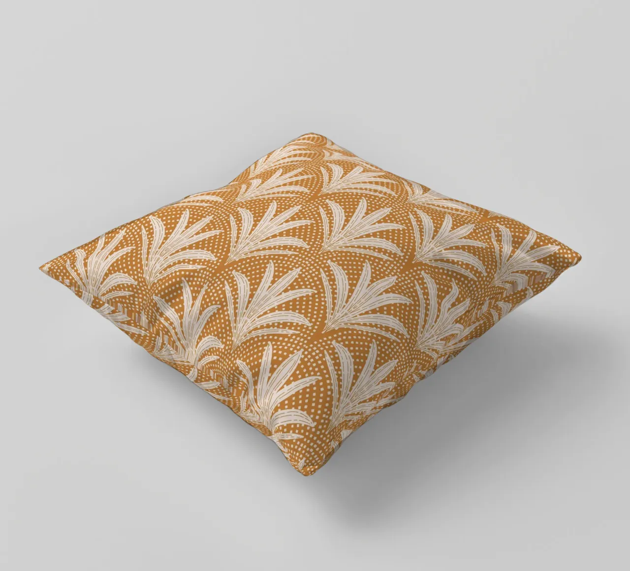 Palm Radiance - Boho Rustic Caramel Brown cuscino da susanacosta