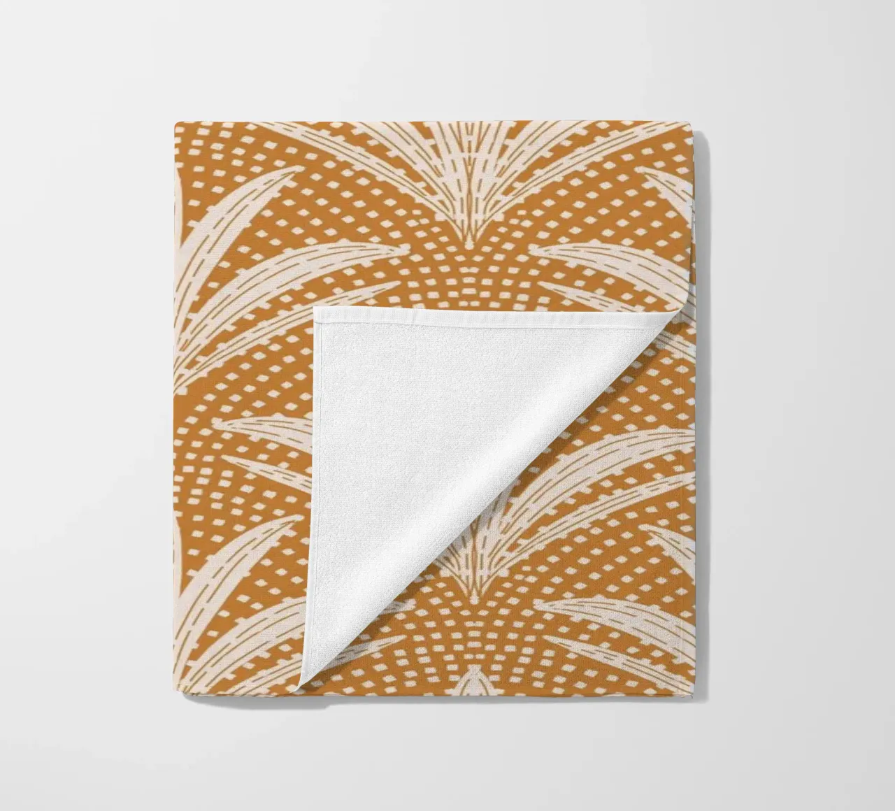 Palm Radiance - Boho Rustic Caramel Brown telo mare da susanacosta