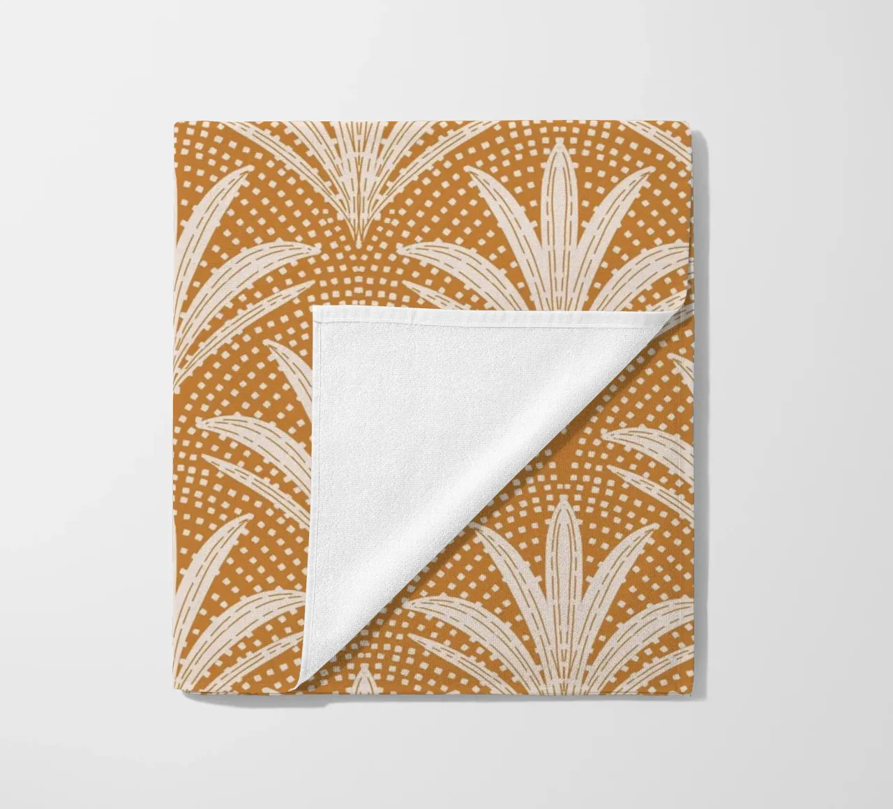 Palm Radiance - Boho Rustic Caramel Brown telo mare da susanacosta