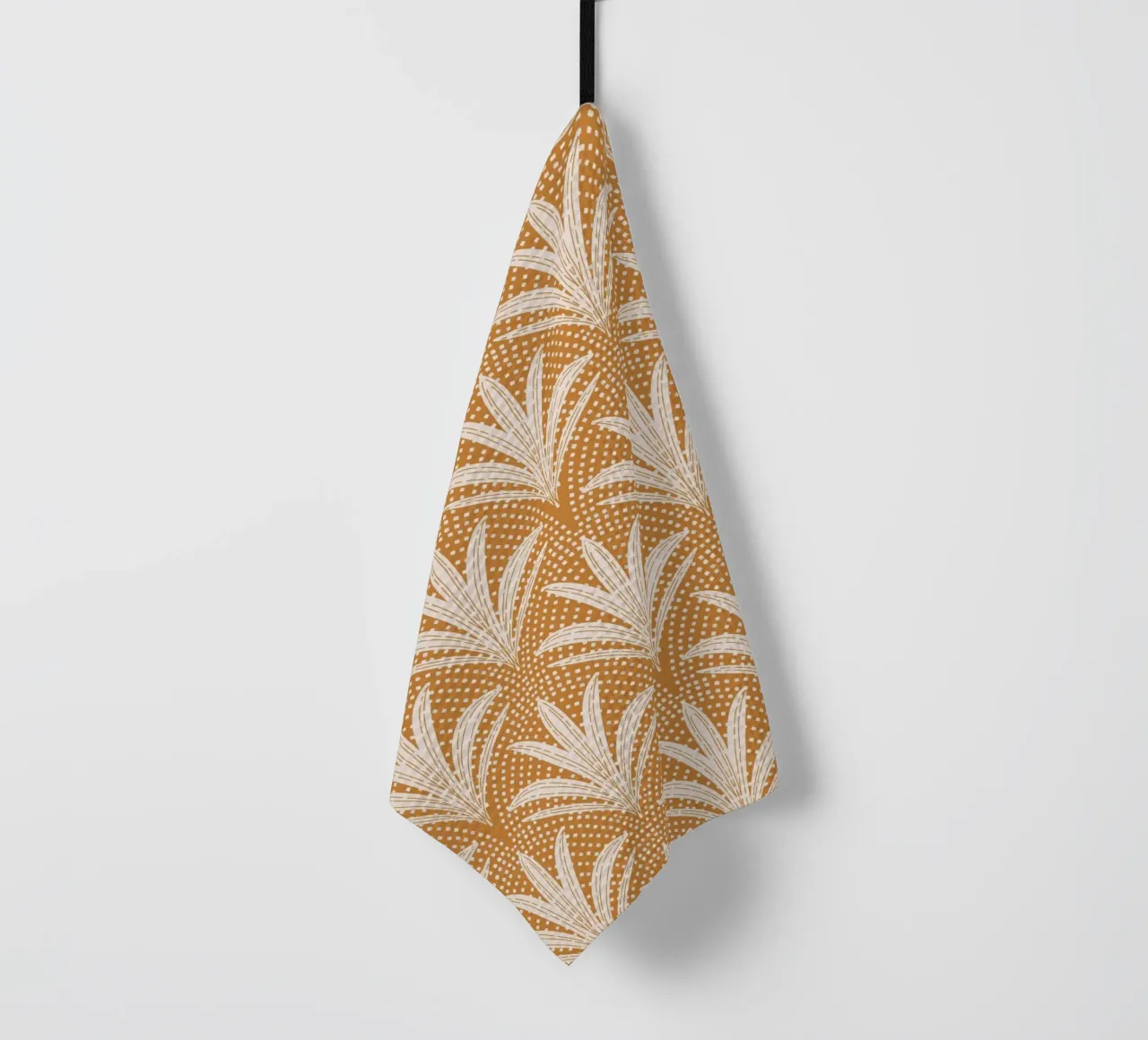 Palm Radiance - Boho Rustic Caramel Brown canovaccio da cucina da susanacosta