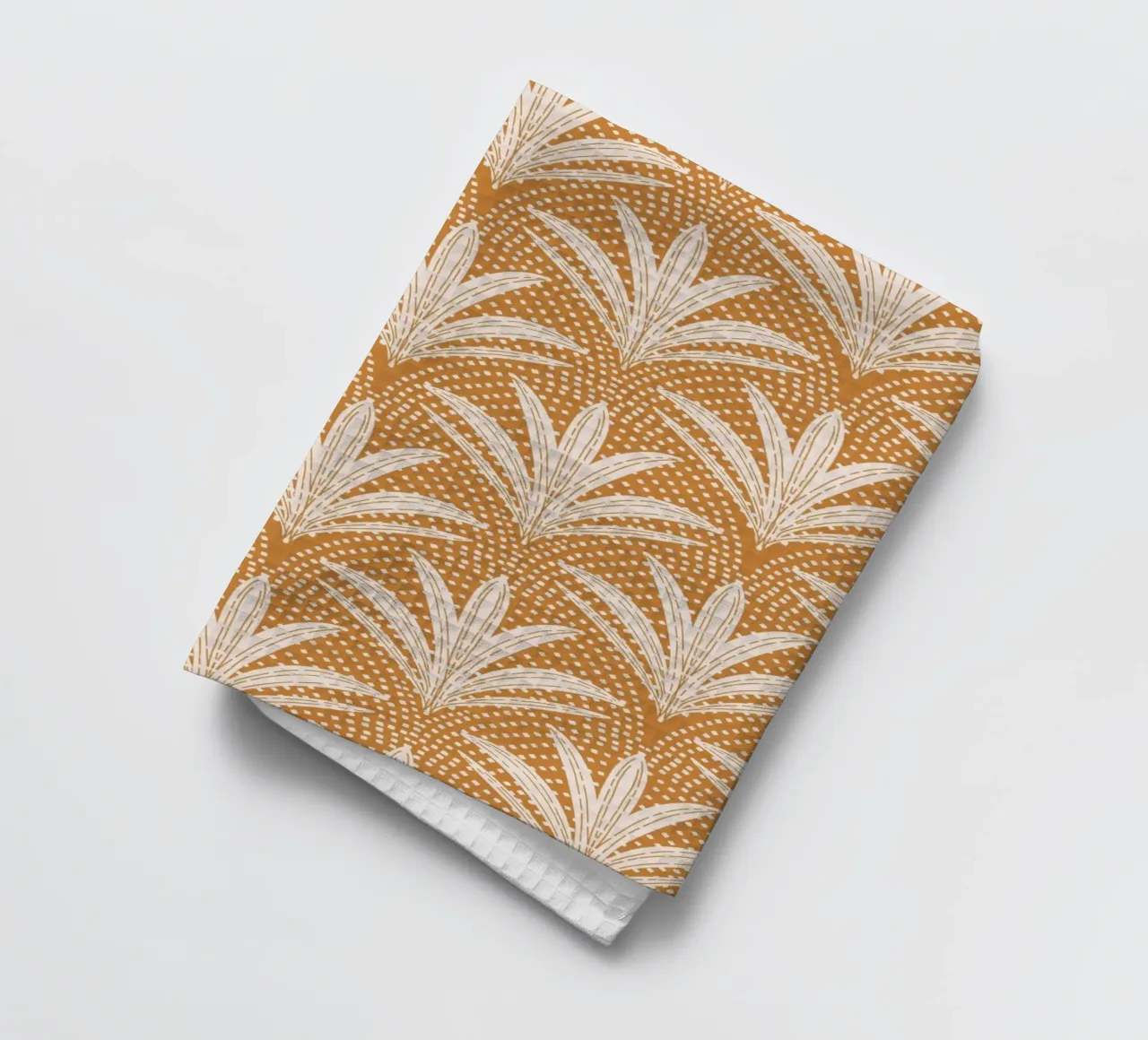 Palm Radiance - Boho Rustic Caramel Brown canovaccio da cucina da susanacosta