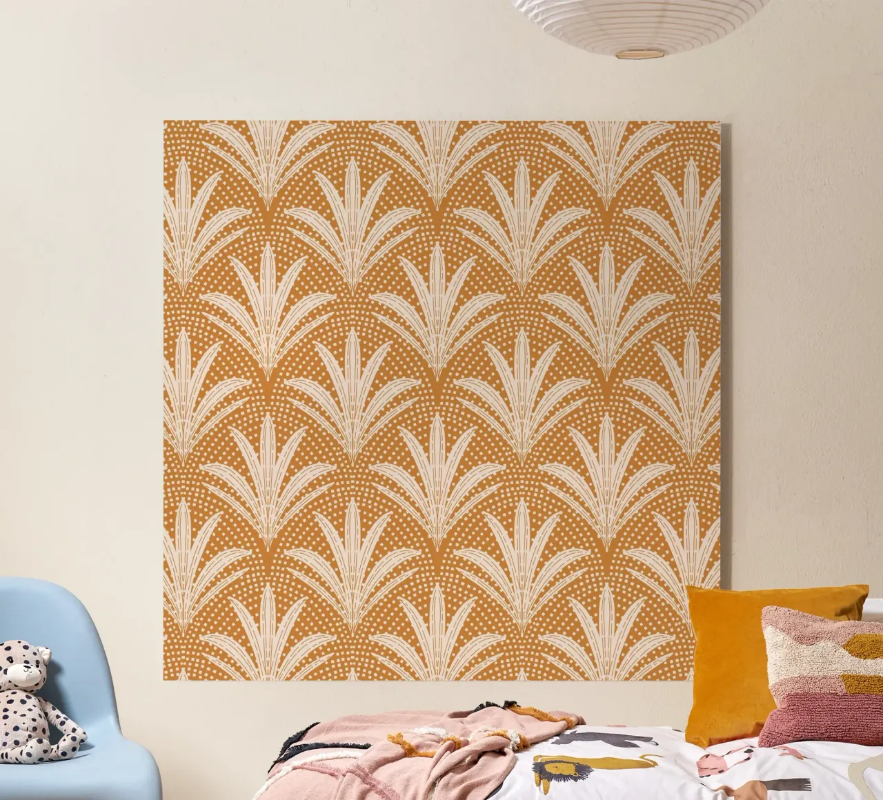 Palm Radiance - Boho Rustic Caramel Brown plexiglass da susanacosta