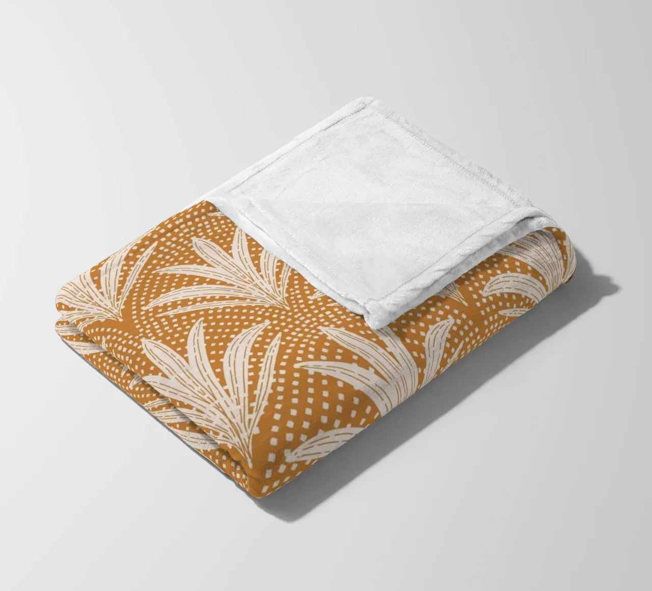 Palm Radiance - Boho Rustic Caramel Brown coperta in pile da susanacosta