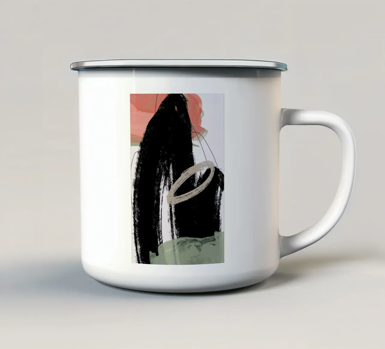 Jet Black And Sand Storm tazza in smalto da Studio One