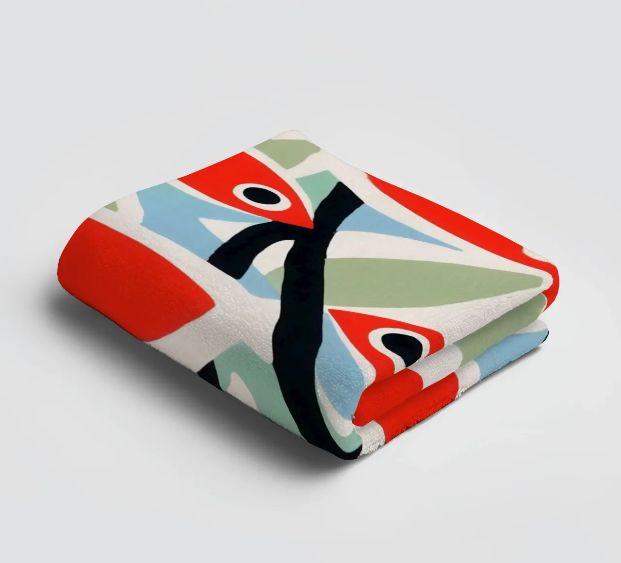 Small Red Fish | Mediterranean Maritime Pattern towel by Autofocus