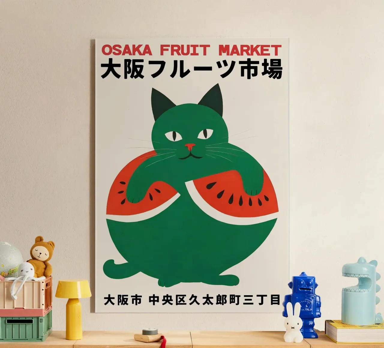 chat pastèque plexiglas de John C Labut