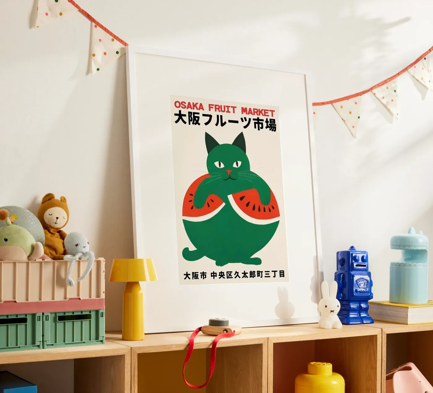 cat watermelon poster de John C Labut