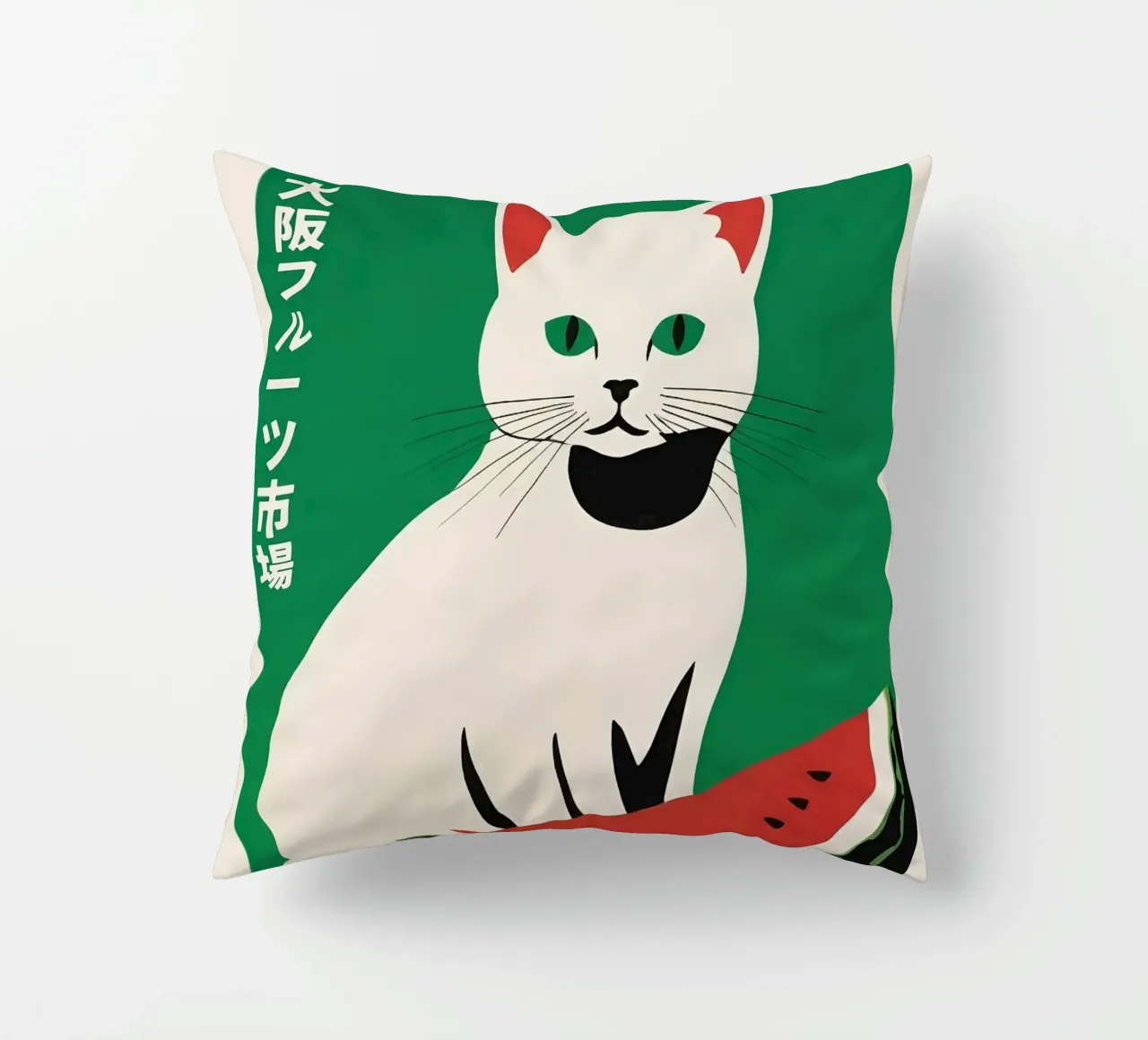 gatto anguria cuscino da John C Labut