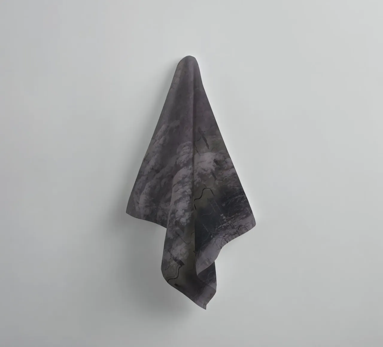 A tree in winter against a geometric background towel by Something for you