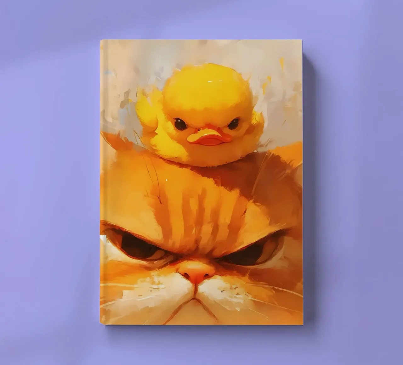 chat caneton animaux chat orange caneton jaune grands yeux carnet de notes de Ashish Kashyap