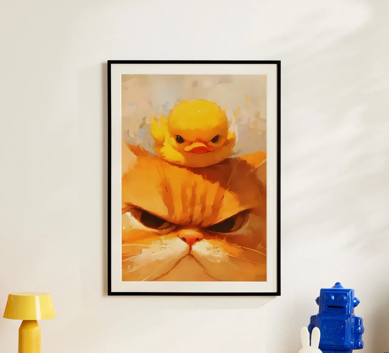 chat caneton animaux chat orange caneton jaune grands yeux hahnemühle de Ashish Kashyap