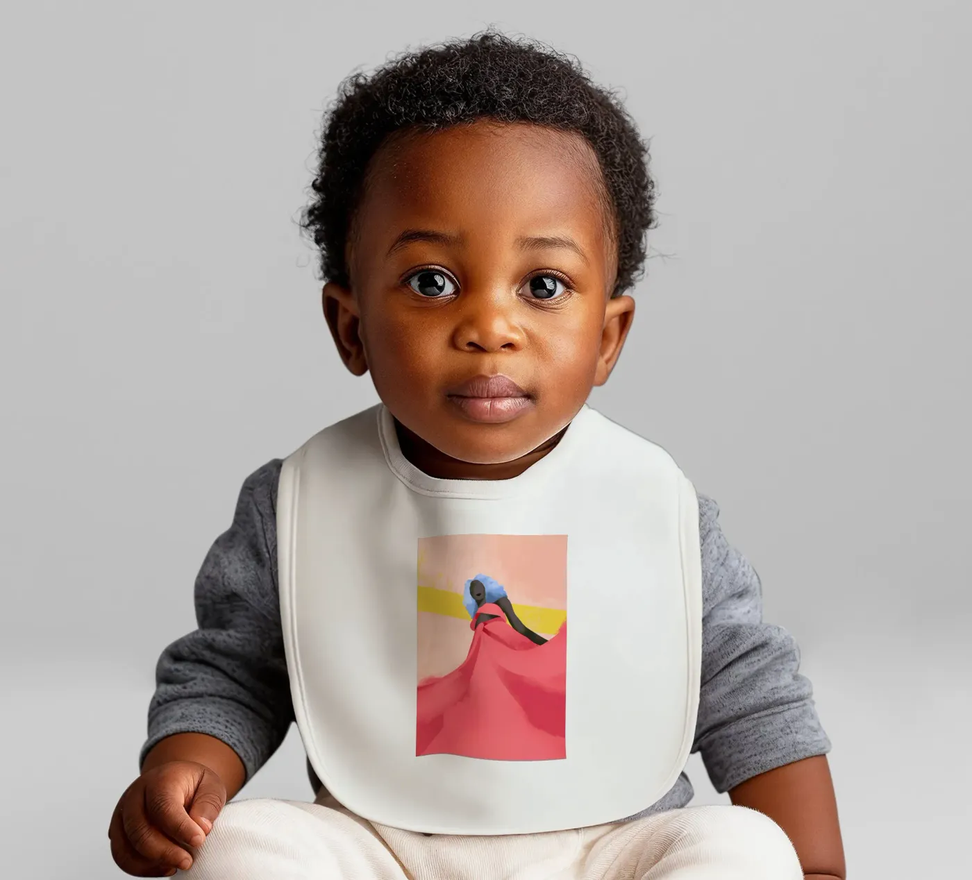 Fuchsia baby bib by Pure