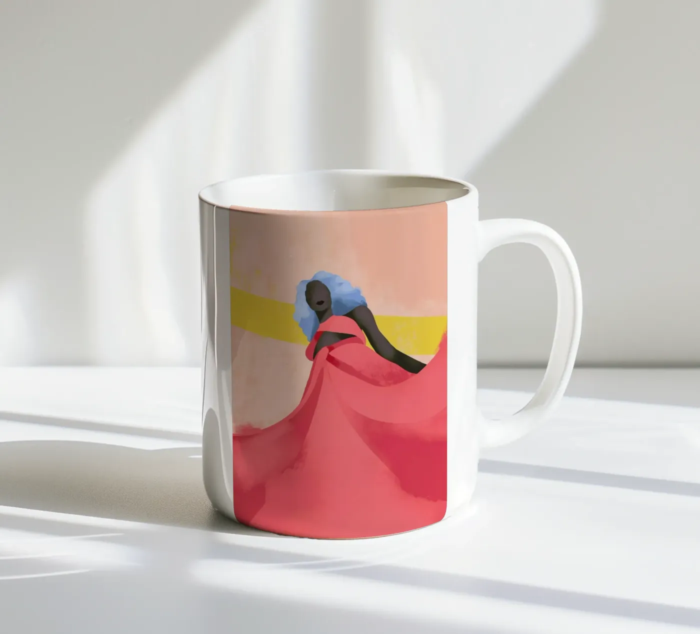 Fuchsia ceramic mug by Pure