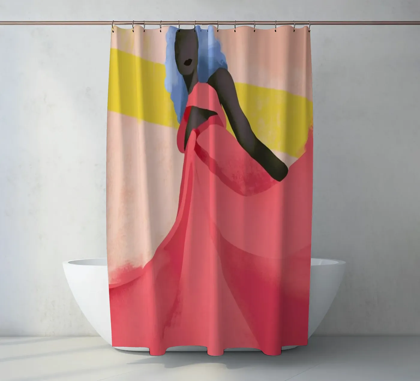Fuchsia douchegordijn van Pure