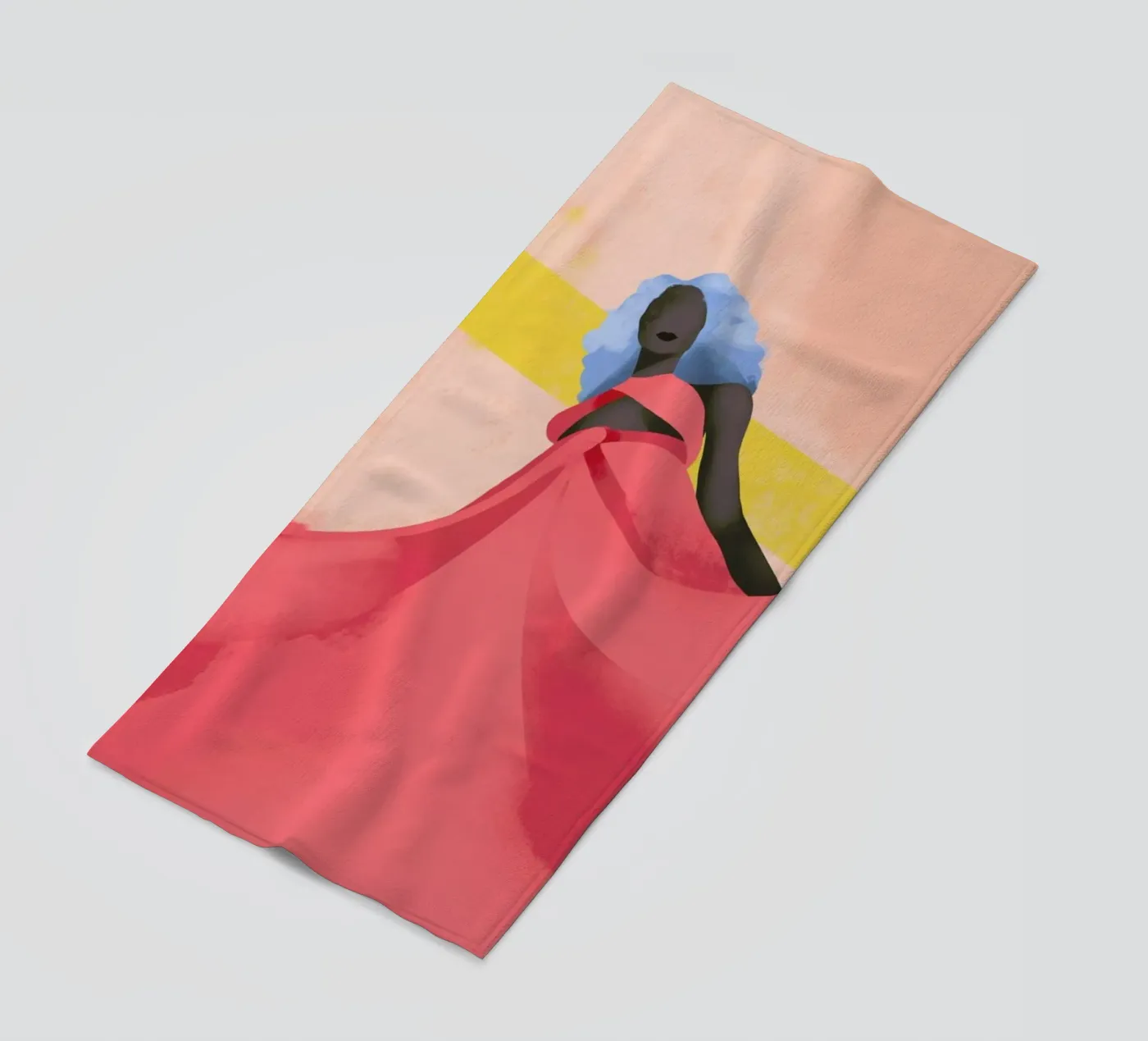 Fuchsia strandhanddoek van Pure