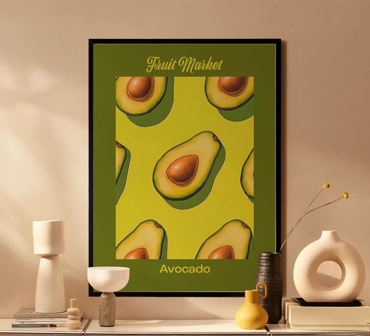 mercato della frutta avocado carta hahnemühle da John C Labut