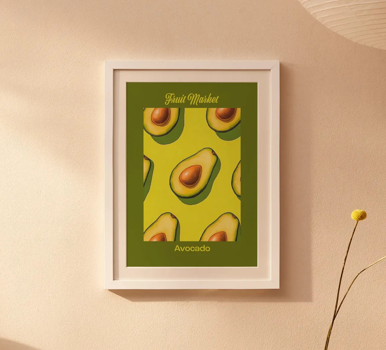 mercato della frutta avocado carta hahnemühle da John C Labut