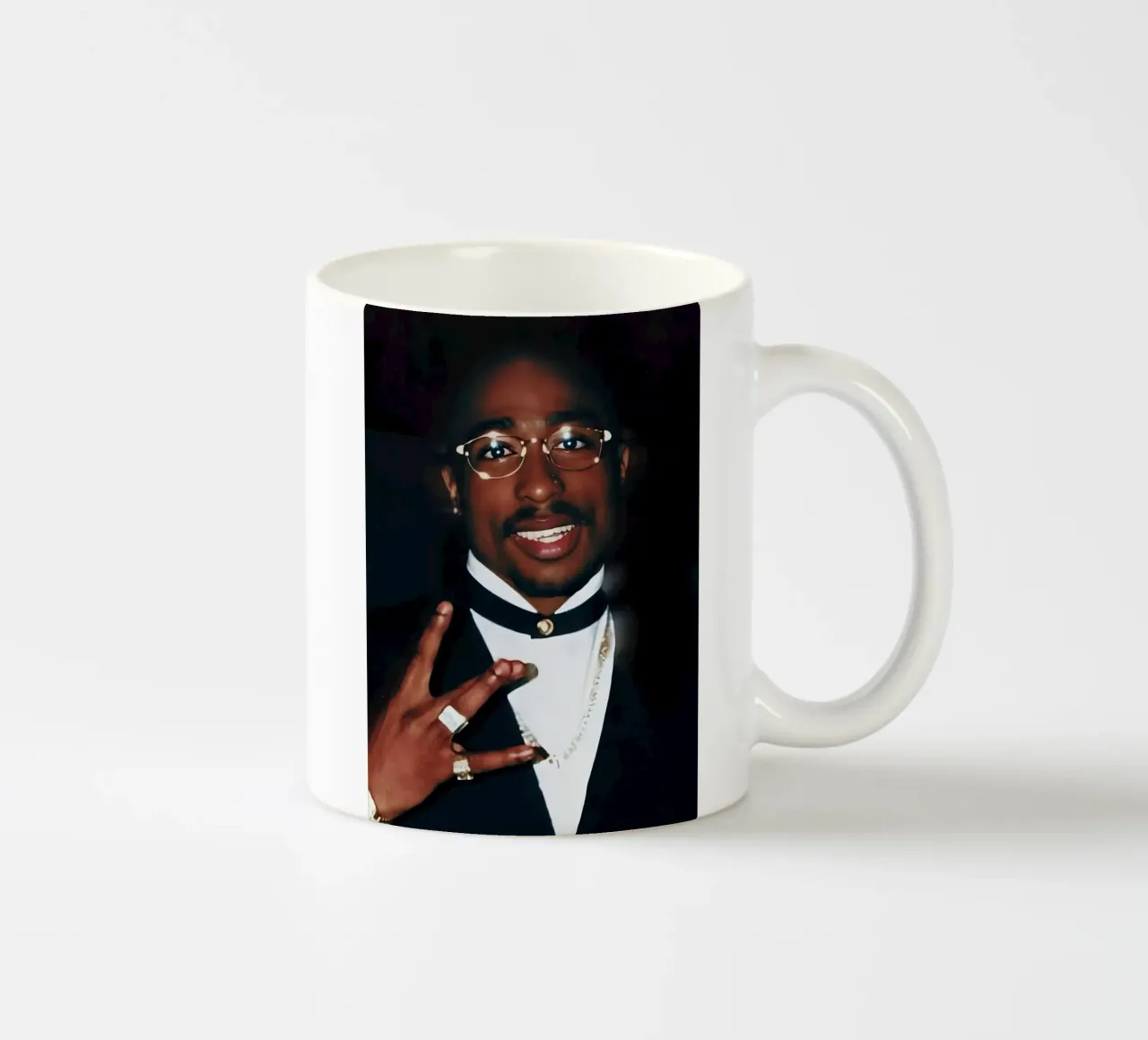 Tupac tazza in ceramica da Low poly art