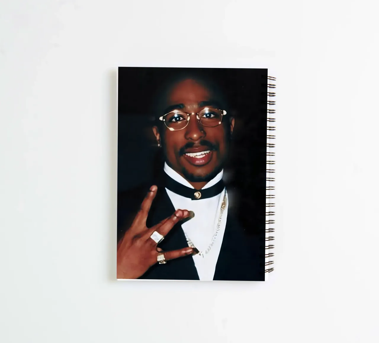 Tupac spiral notebook by Low poly art