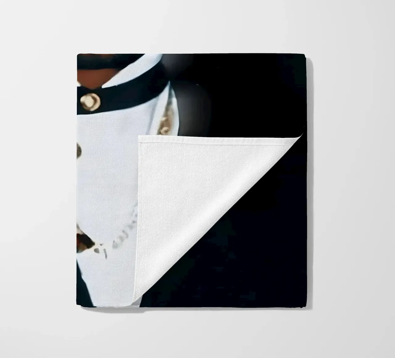 Tupac beach towel by Low poly art