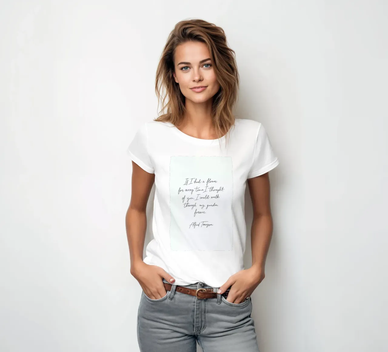 If I Had a Flower women's fitted t-shirt by Studio One