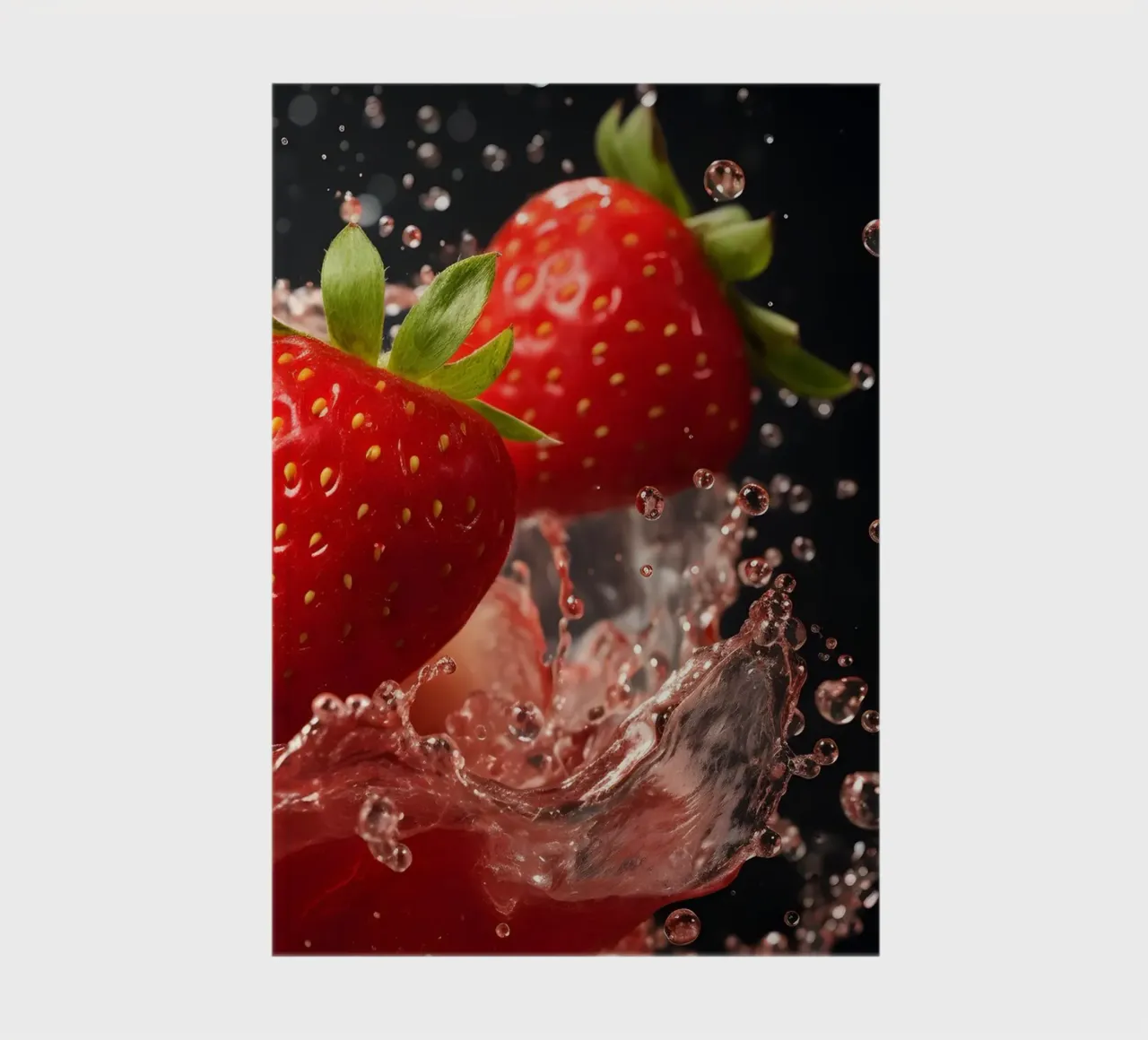 Erbeer splash notebook by M-Ulrich-Digital Art