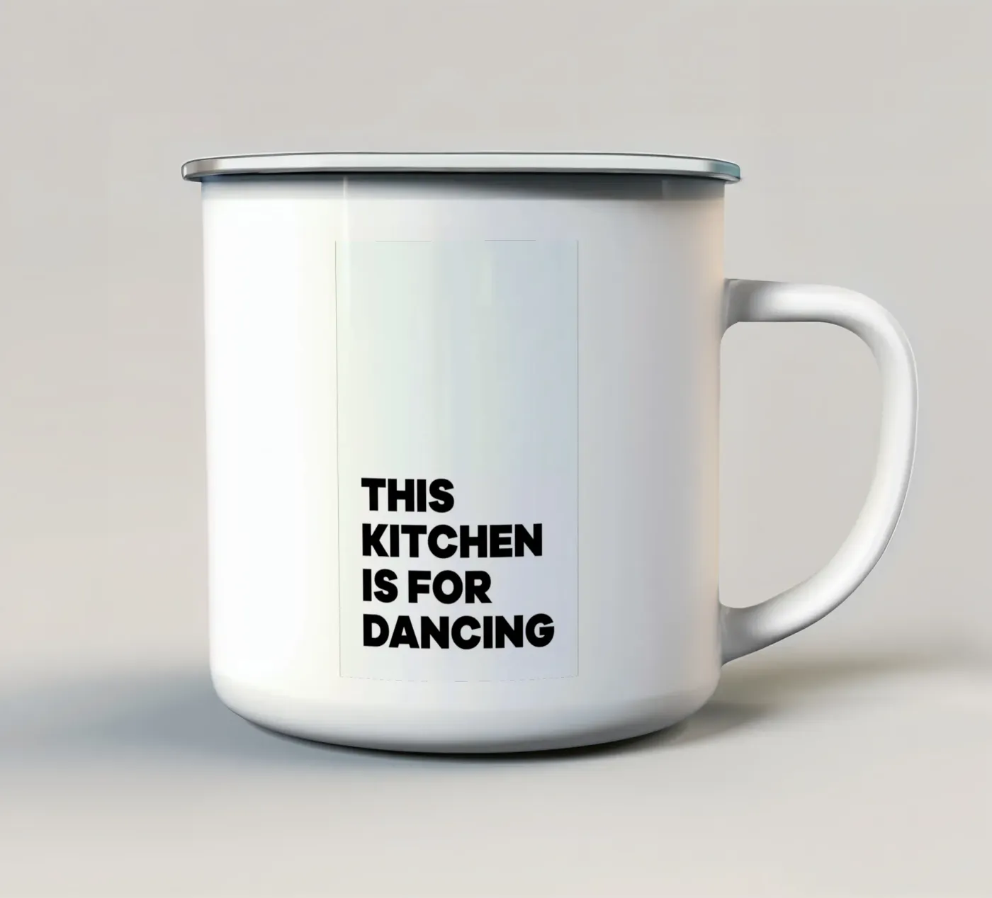 This Kitchen enamel mug by Studio One