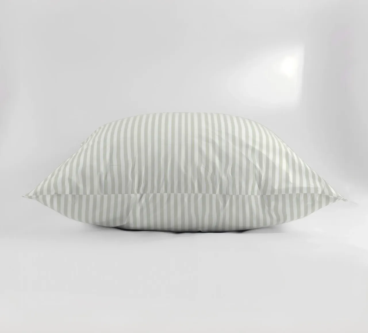 Vertical Light Green Stripes cuscino da apoloprints