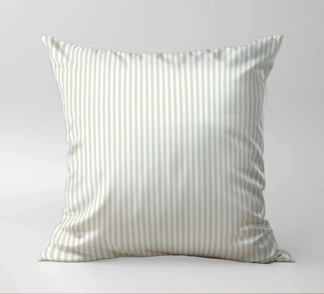 Vertical Light Green Stripes cuscino da apoloprints