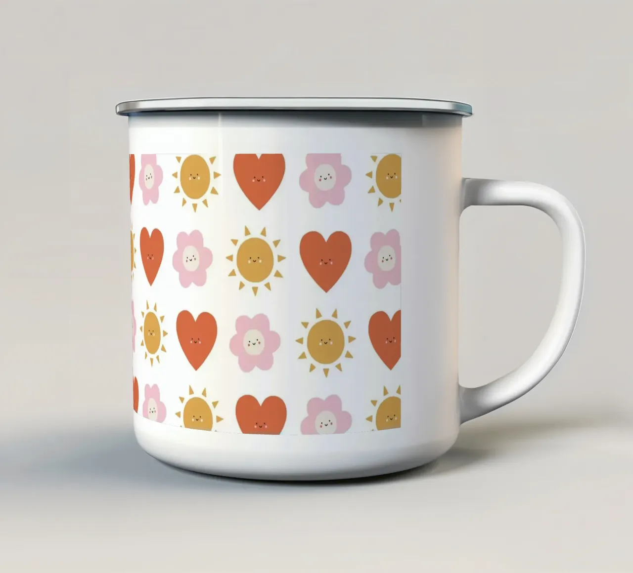 Pattern Love No 22 tazza in smalto da treechild
