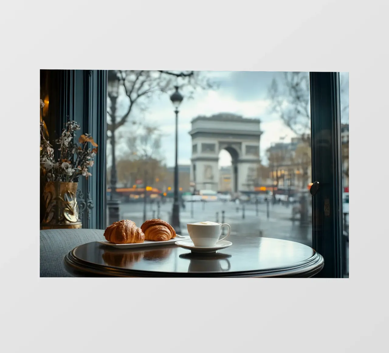 Colazione a Parigi telo in pvc da M-Ulrich-Digital Art