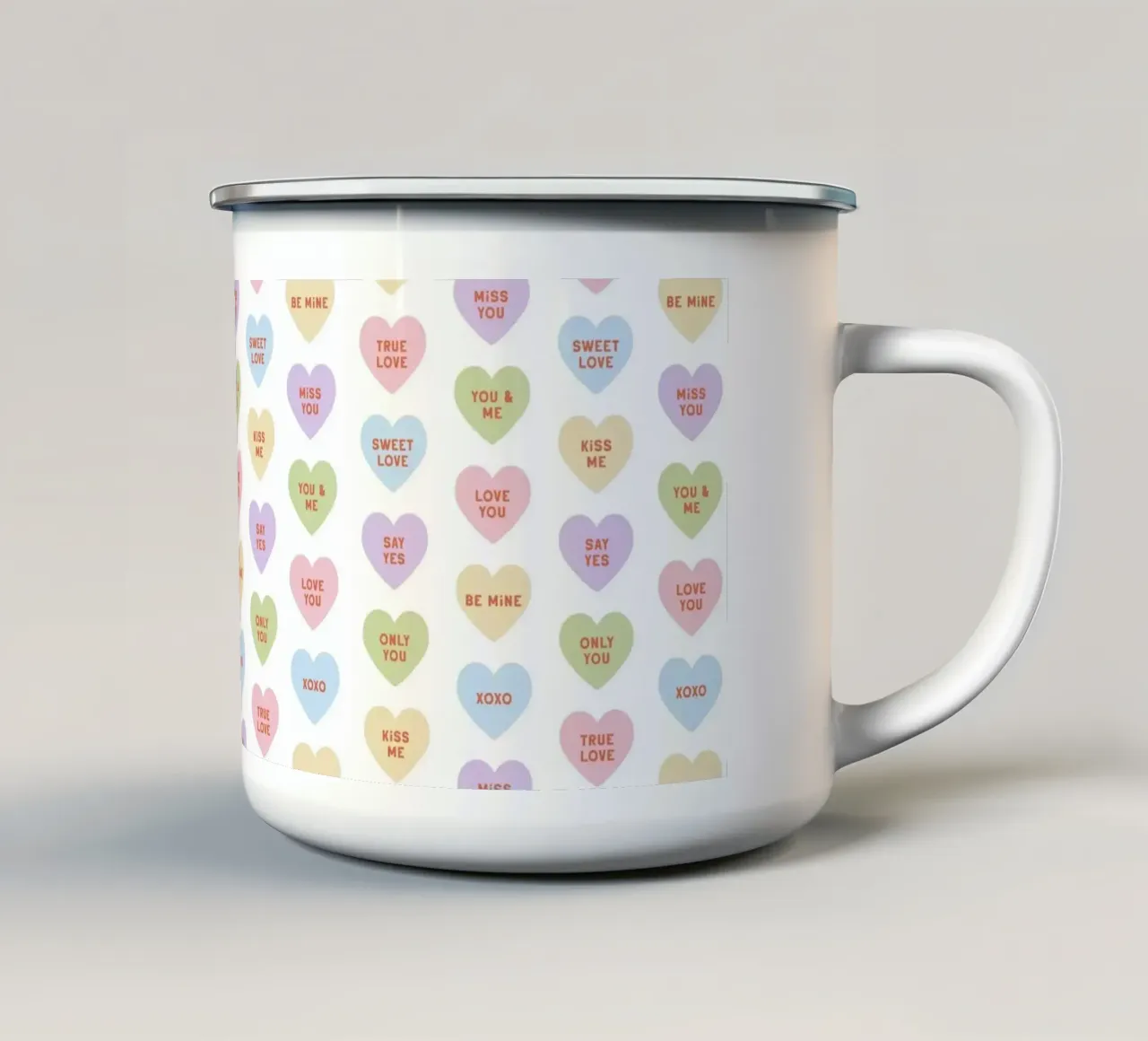 Pattern Love No 23 tazza in smalto da treechild