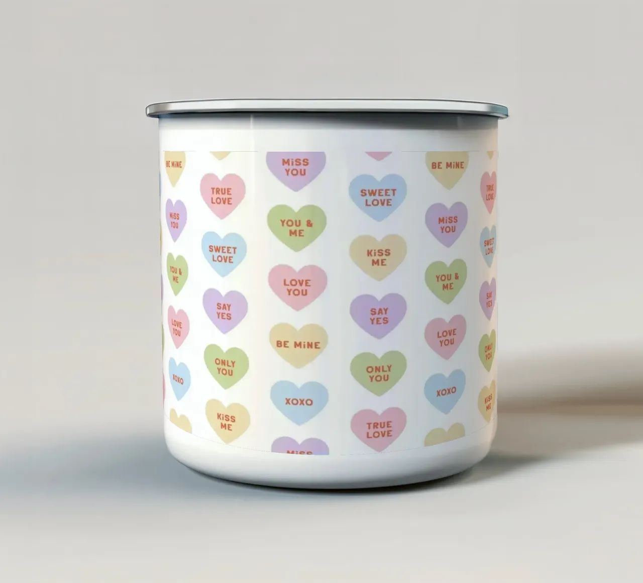 Pattern Love No 23 tazza in smalto da treechild