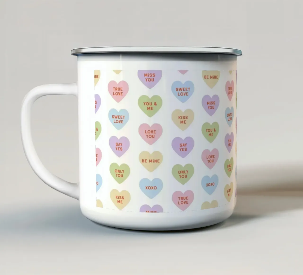 Pattern Love No 23 tazza in smalto da treechild