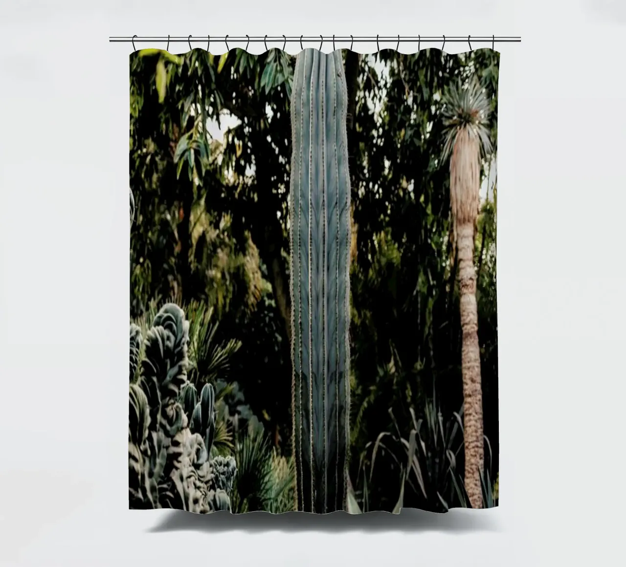 The Happy Cactus shower curtain by EyeEm Mobile GmbH