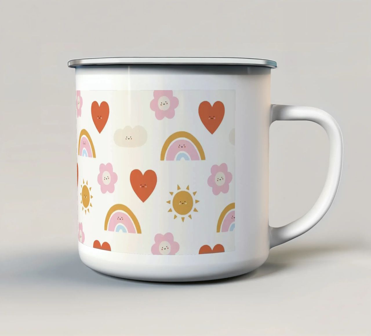 Pattern Love No 26 tazza in smalto da treechild