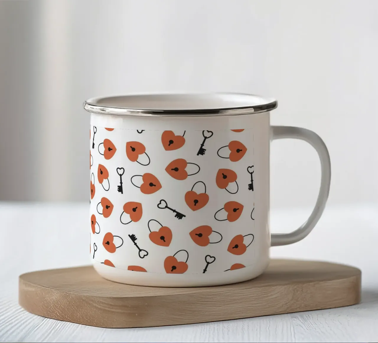 Pattern Love No 27 tazza in smalto da treechild