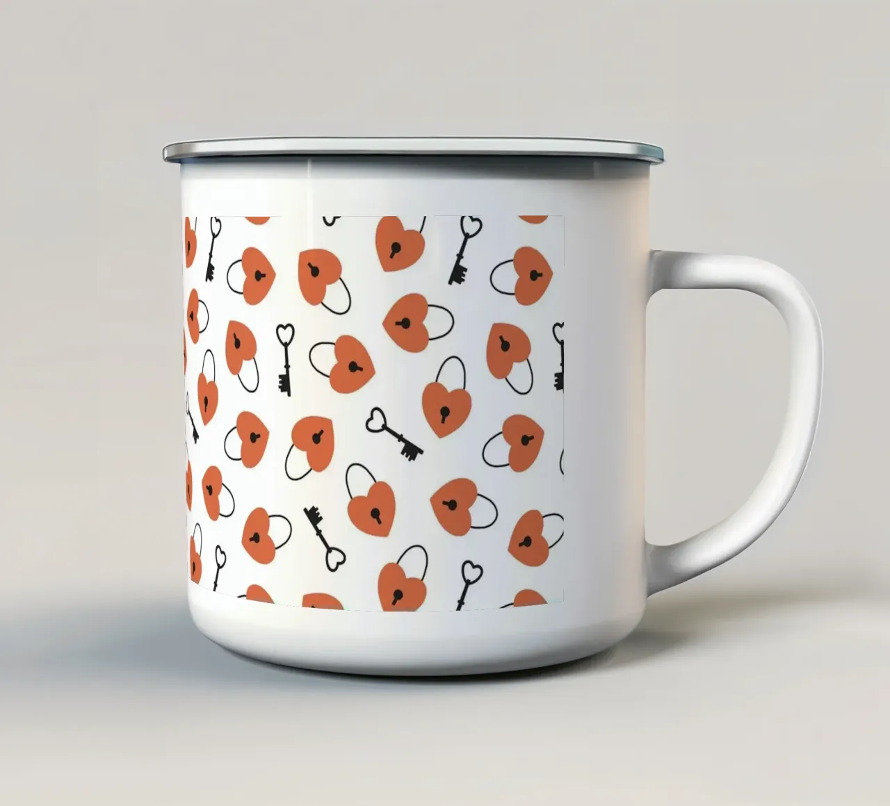 Pattern Love No 27 tazza in smalto da treechild