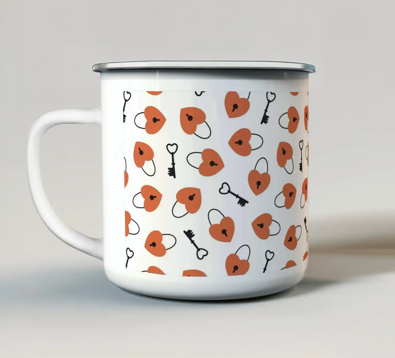 Pattern Love No 27 tazza in smalto da treechild