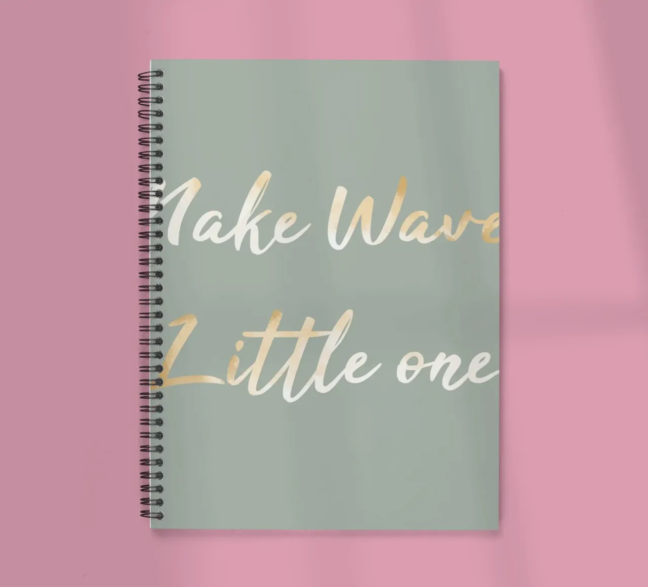 Make Waves little One Quote For Children's Room spiral notebook by Urchin Bay Art