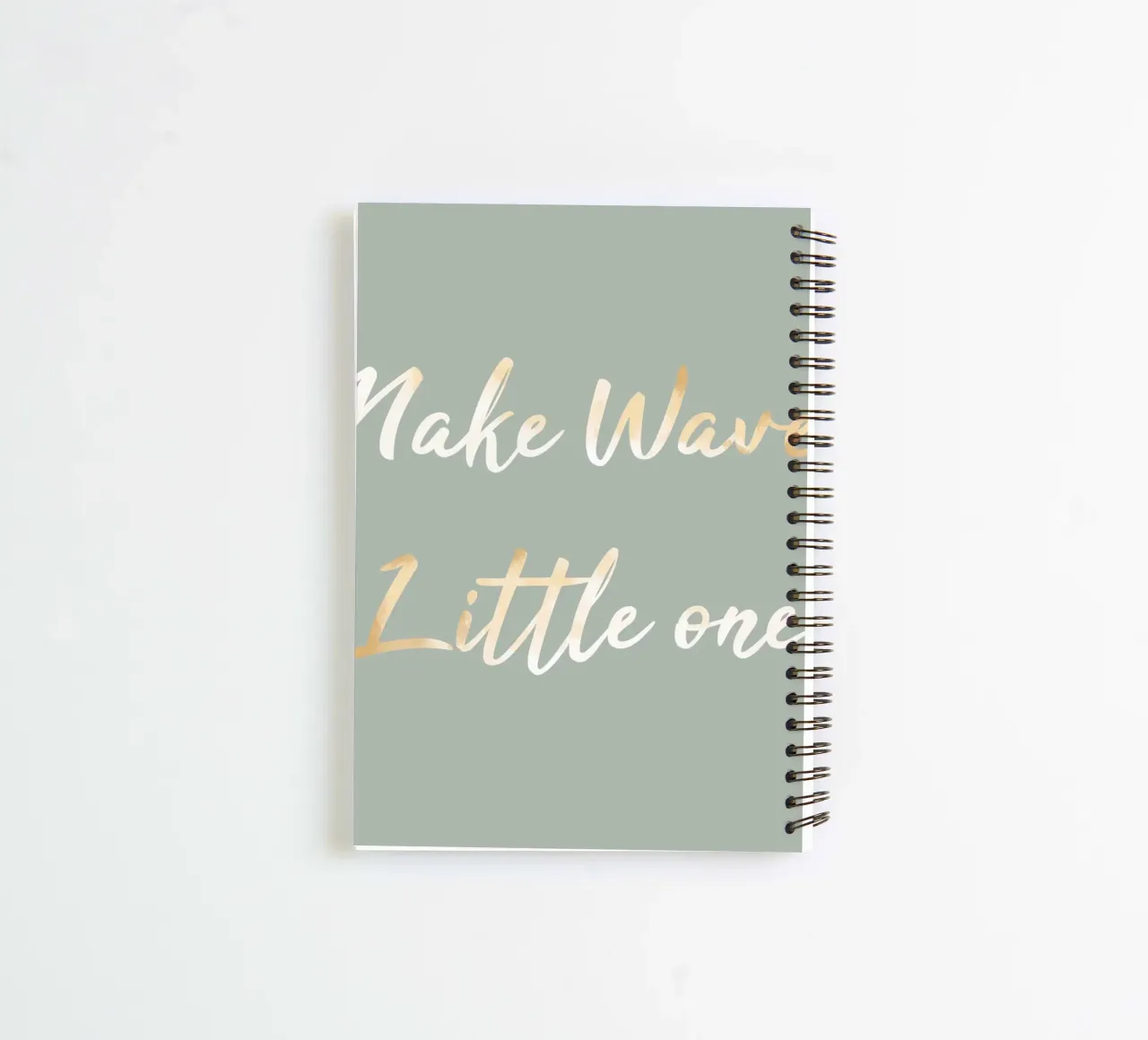 Make Waves little One Quote For Children's Room spiral notebook by Urchin Bay Art