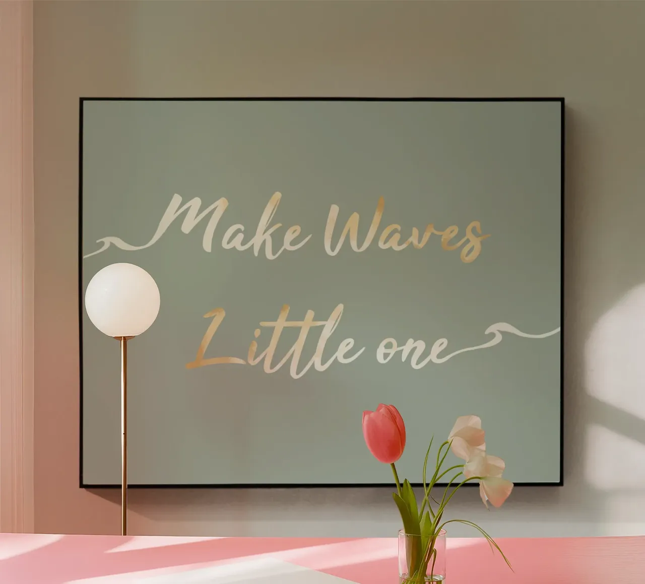 Make Waves little One Citazione per la camera dei bambini plexiglass da Urchin Bay Art