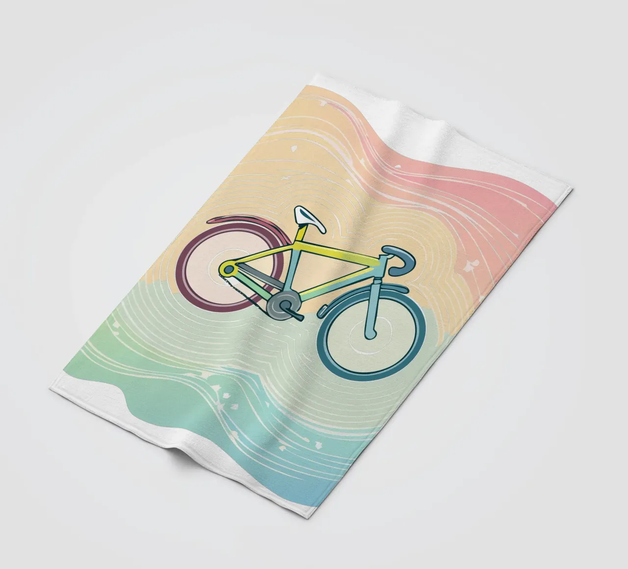 Design colorato della bicicletta da corsa per bambini - divertimento in bicicletta per i più piccoli coperta in pile da Radkunstwerk