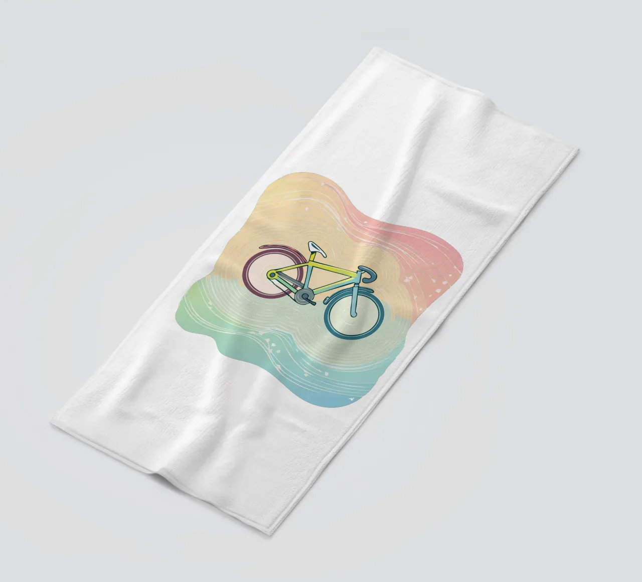 Design colorato della bicicletta da corsa per bambini - divertimento in bicicletta per i più piccoli telo mare da Radkunstwerk