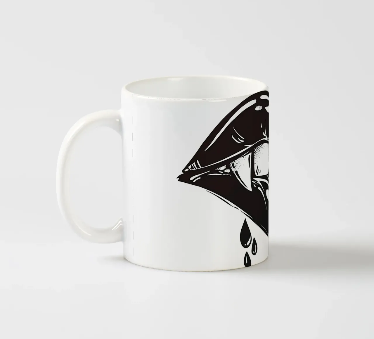 labbra da vampiro tazza in ceramica da Green