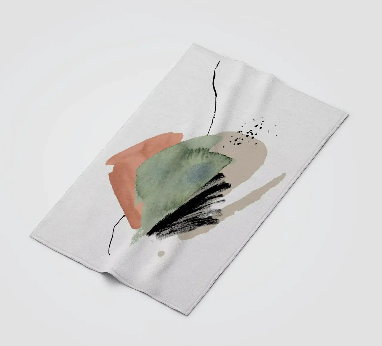 Sage On Sand fleece blanket by Studio One