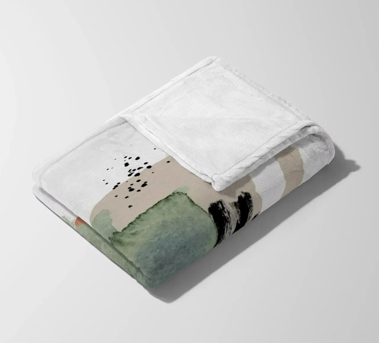 Sage On Sand fleece blanket by Studio One